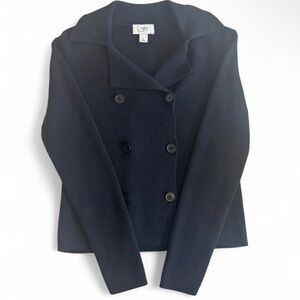 LOFT Black Double-Breasted Sweater